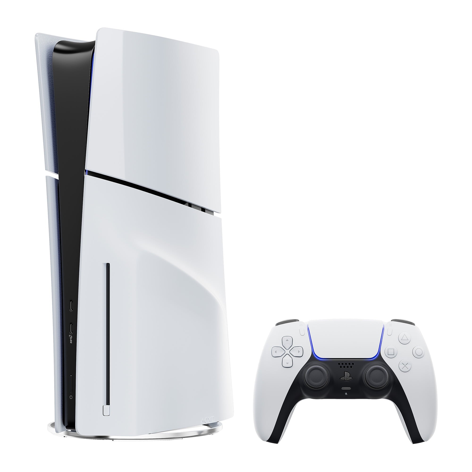 PlayStation 5 Slim Disc 1TB SSD Call of Duty Black Ops 6 Bundle with Two Controllers, White and Gray Camouflage DualSense and Mytrix Dual Controller Charger - PS5 Slim Disc Edition