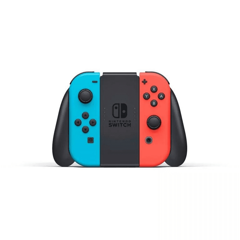 Restored Nintendo Switch Console with Neon Red and Blue Joycons