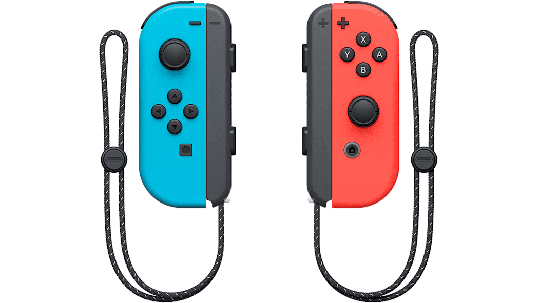 Restored Nintendo Switch Console with Neon Red and Blue Joycons