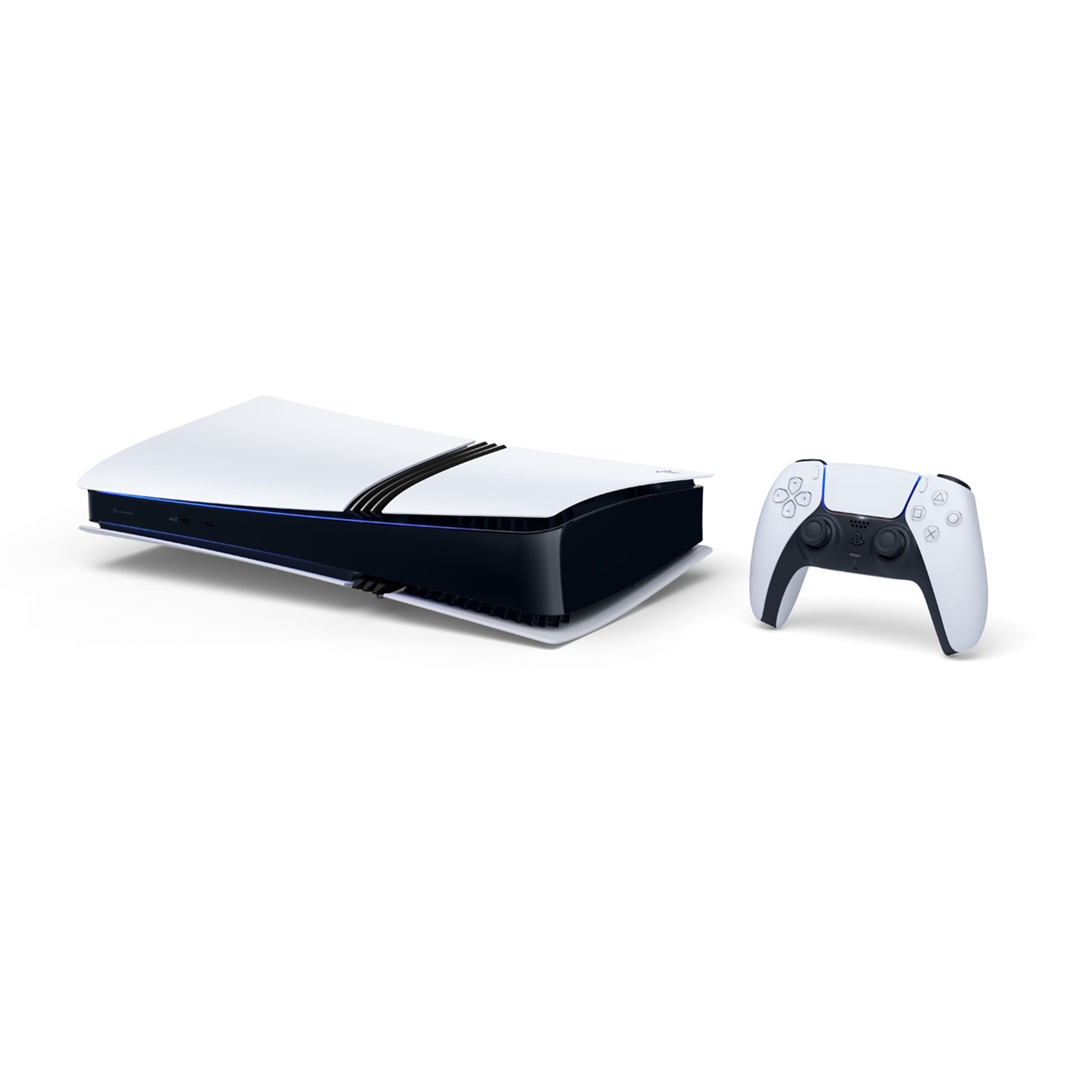 PlayStation 5 Pro 2TB SSD Digital Console with Two Controllers, White and Midnight Black DualSense and Mytrix Dual Controller Charger - Flagship PS5 Pro Console
