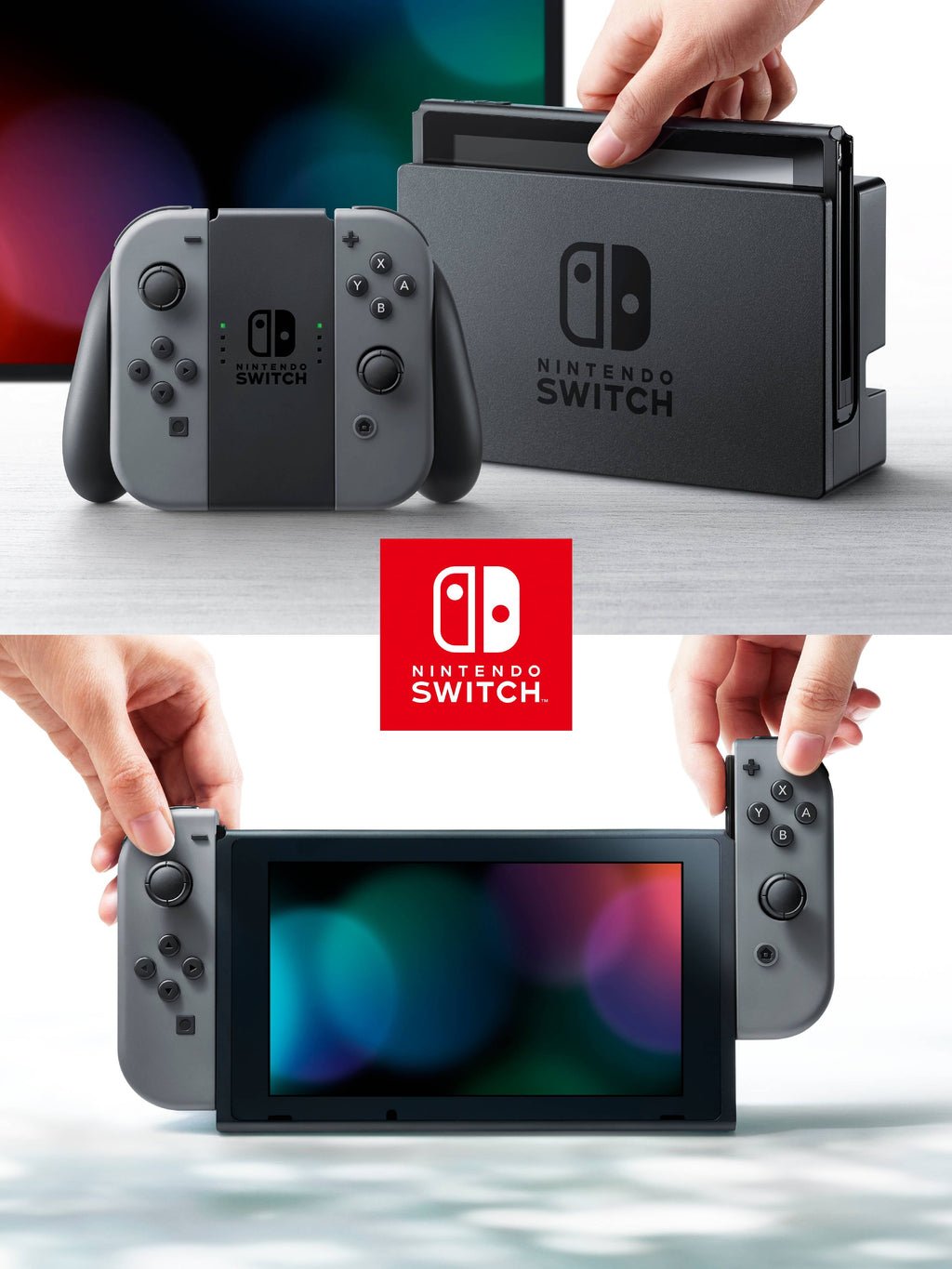 Restored Nintendo Switch Console with Gray Joy-Con (Refurbished)