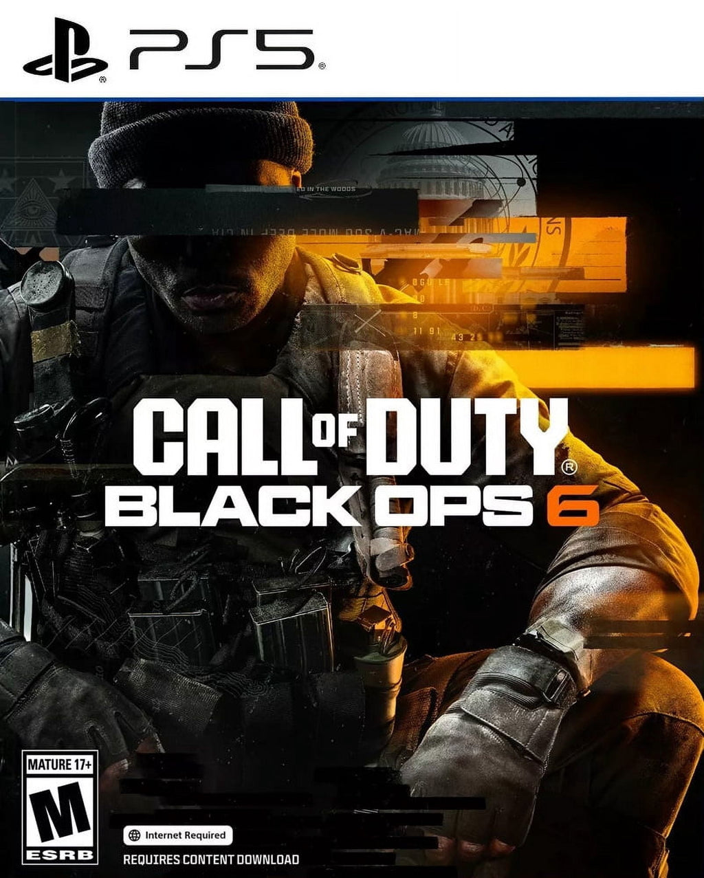 PlayStation 5 Slim Disc 1TB SSD Call of Duty Black Ops 6 Bundle with Two Controllers, White and Gray Camouflage DualSense and Mytrix Dual Controller Charger - PS5 Slim Disc Edition