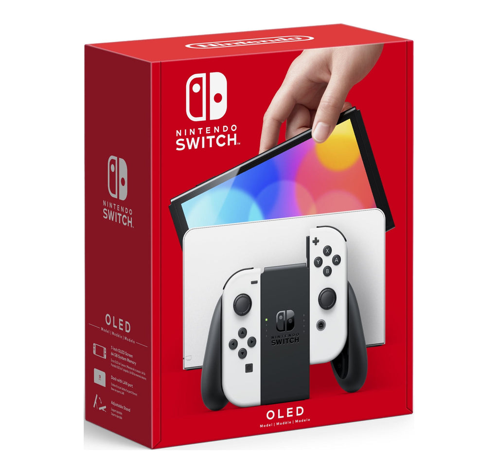 Nintendo Switch OLED Model Video Game Console with White Joy-Con, 64 GB, 1, 1, 1