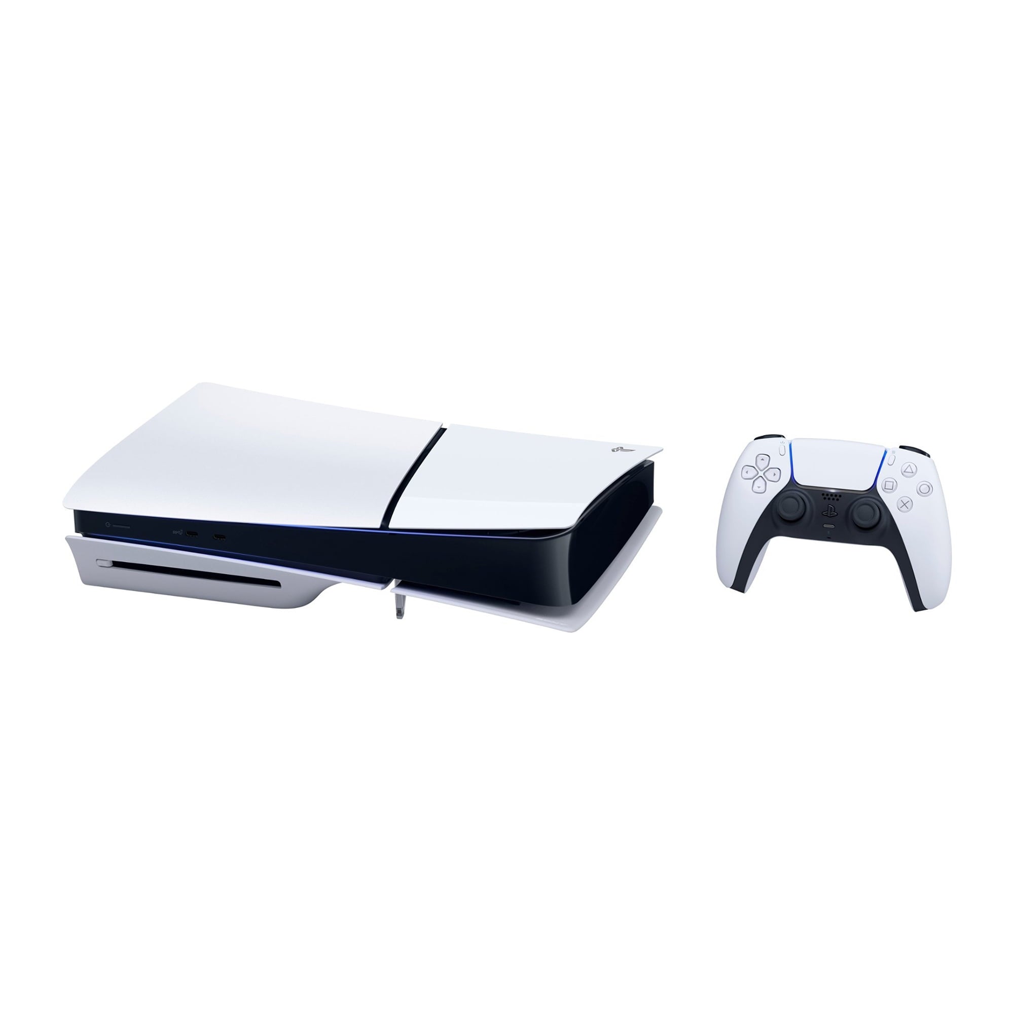 2023 New PlayStation 5 Slim Disc Edition Marvel's Spider-Man 2 Bundle with Two Controllers White and Cosmic Red Dualsense and Mytrix Controller Case - Slim PS5 1TB PCIe SSD Gaming Console