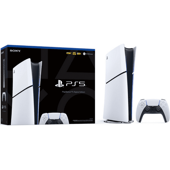 Restored Sony PlayStation 5 Slim Console Digital Edition - White (Refurbished)