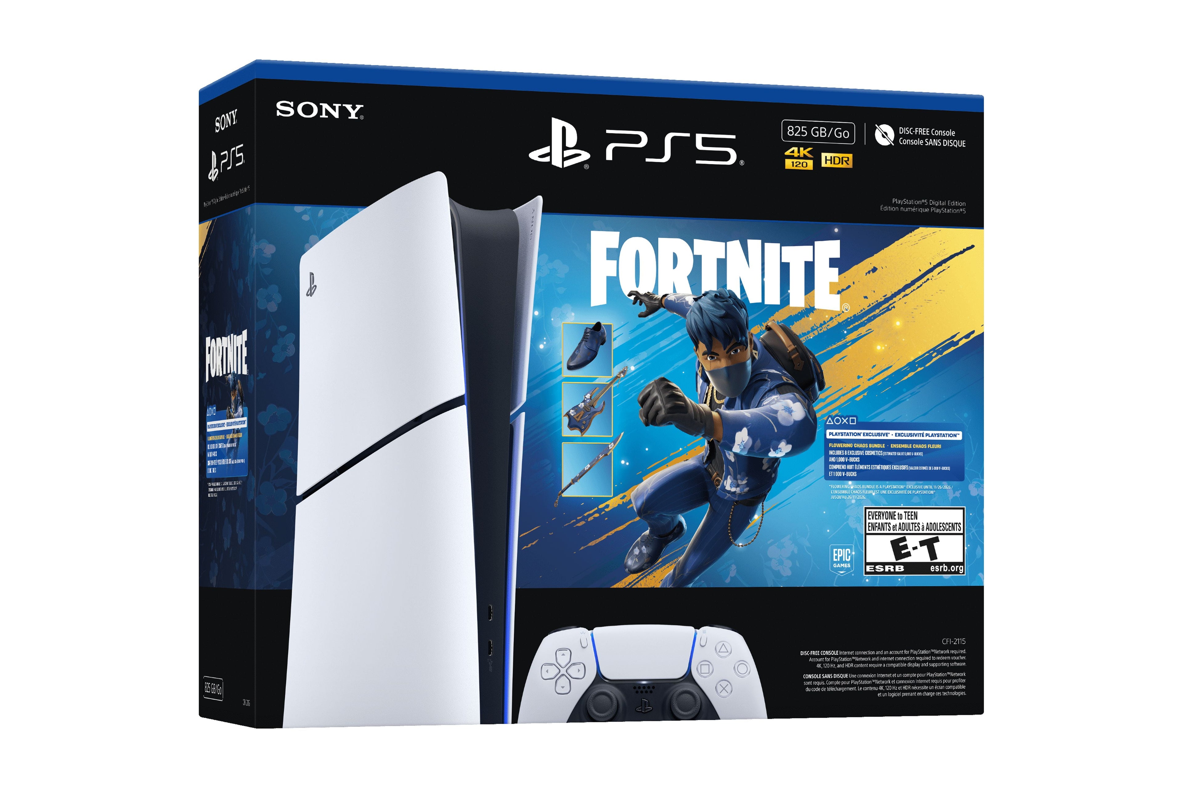 PlayStation 5 Digital Edition 825GB - Fortnite Flowering Chaos Bundle
